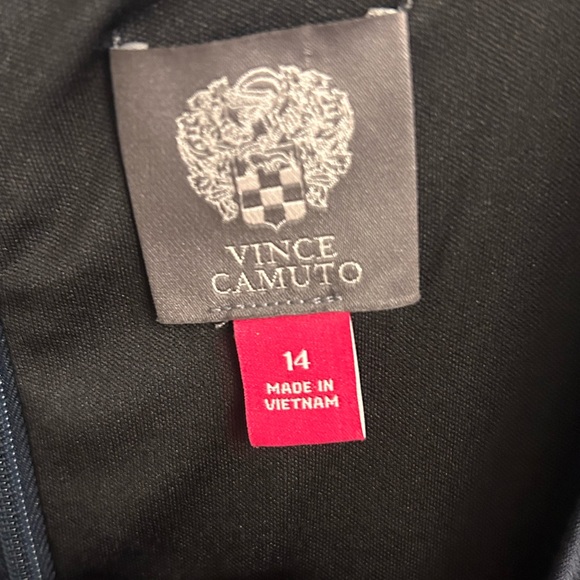 Vince Camuto Navy Floral Sheath Dress – Size 14 - Picture 3 of 4